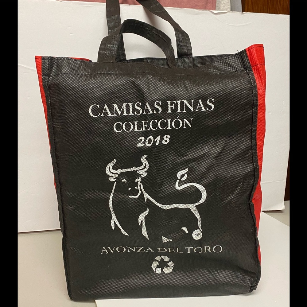 Western Bull Black and Red Reusable Grocery Tote Bag